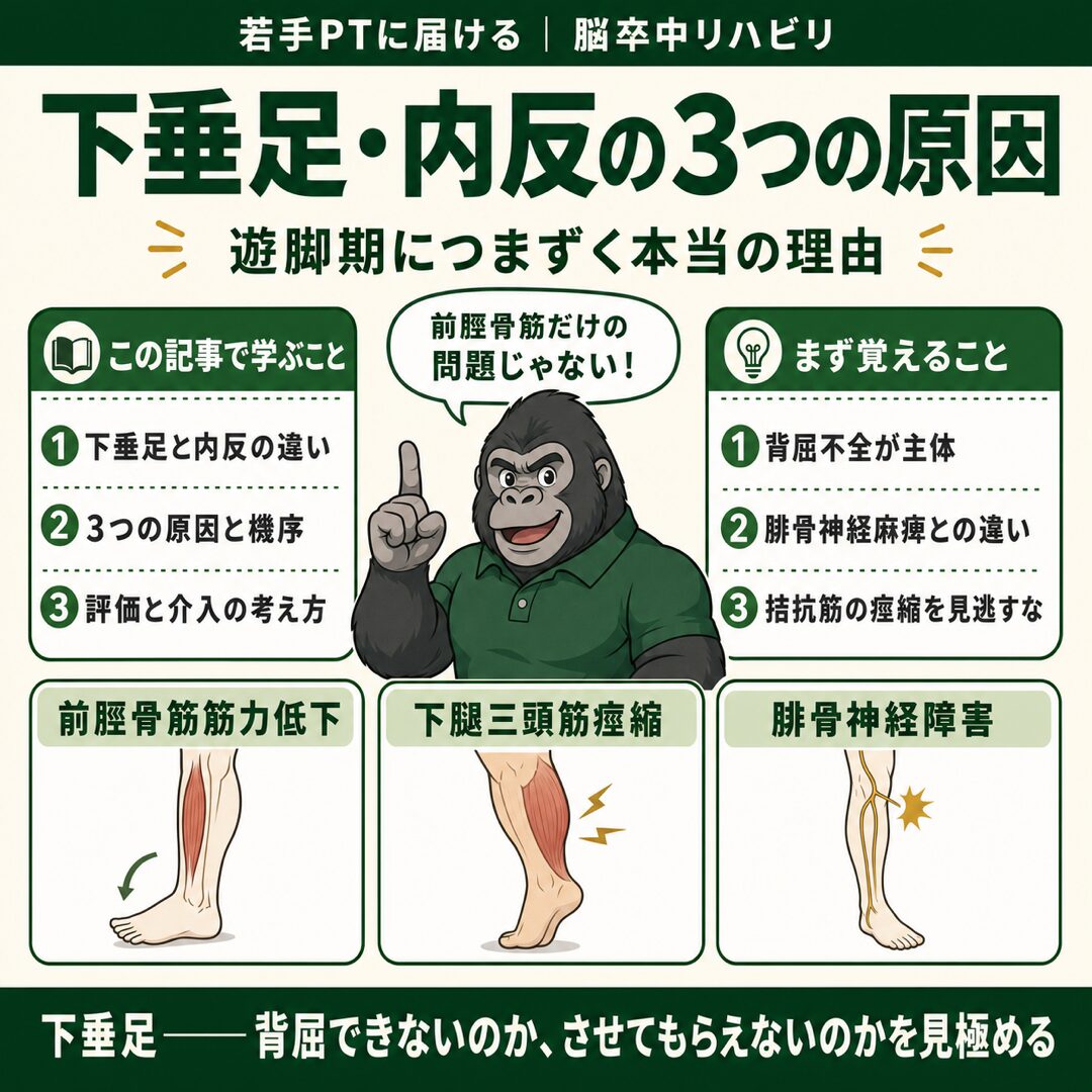 下垂足・内反の3つの原因：概要