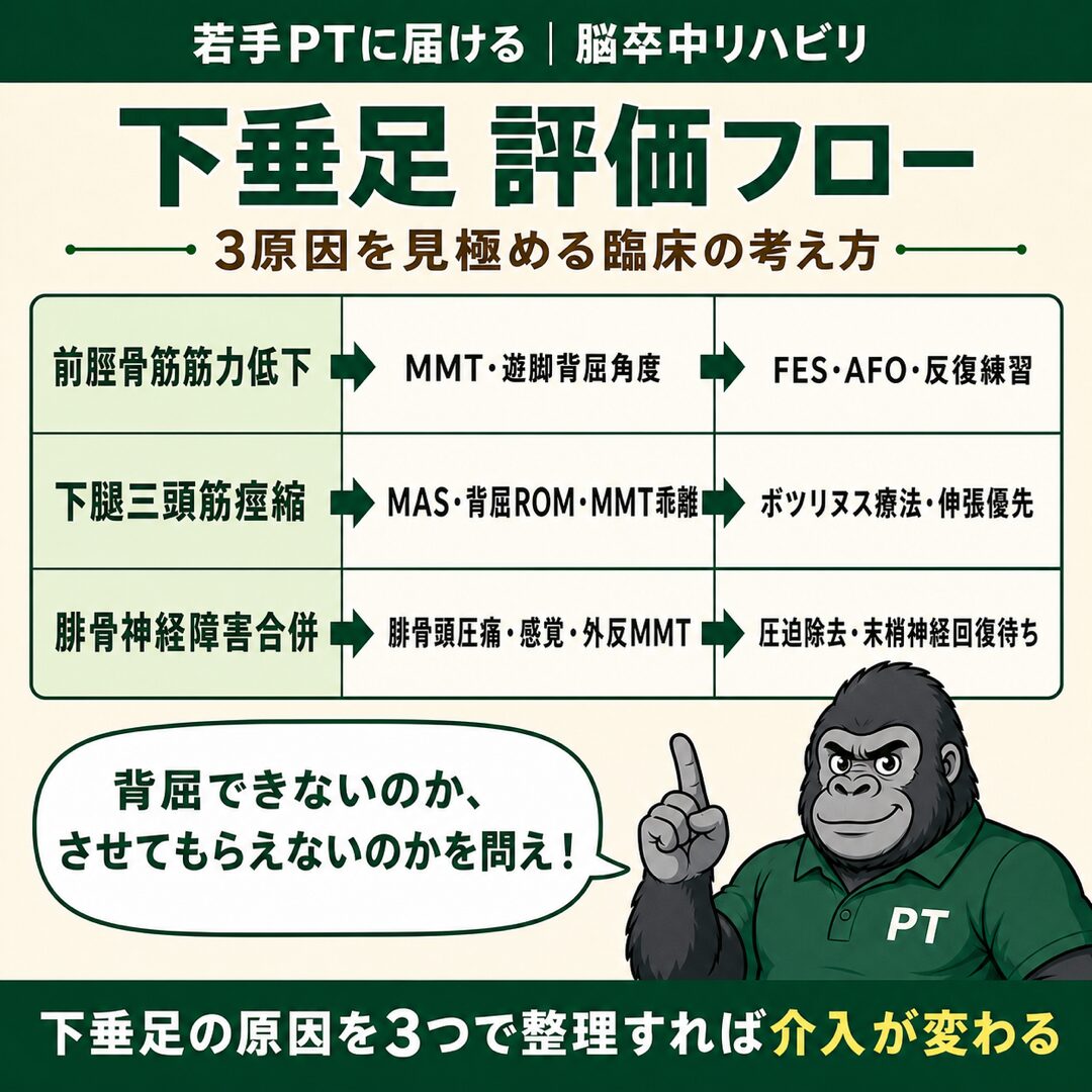 下垂足・内反の評価フロー