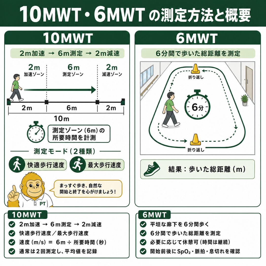 10MWT・6MWT の測定方法と概要