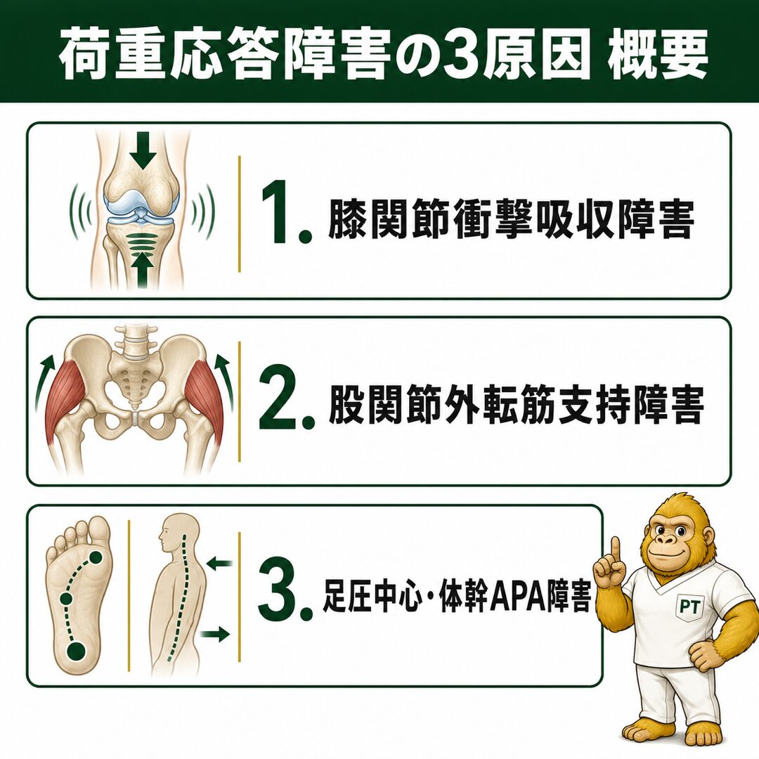 荷重応答・支持性障害の3原因:概要