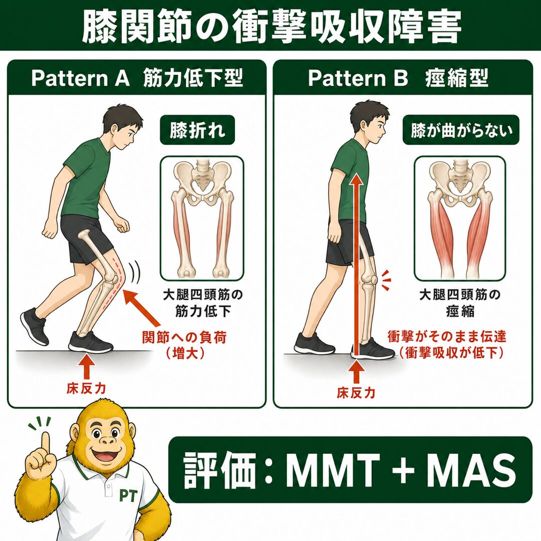 膝関節の衝撃吸収障害
