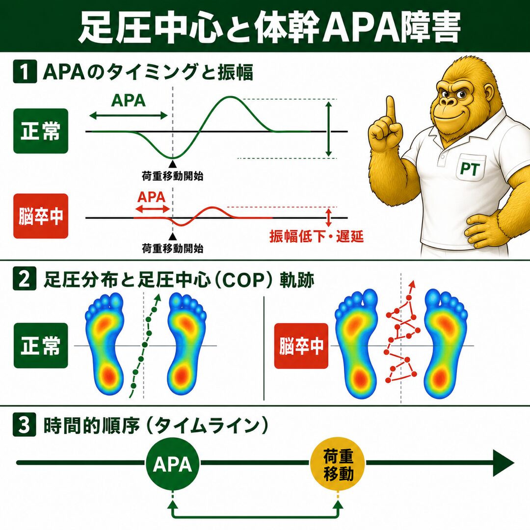 足圧中心と体幹APA障害