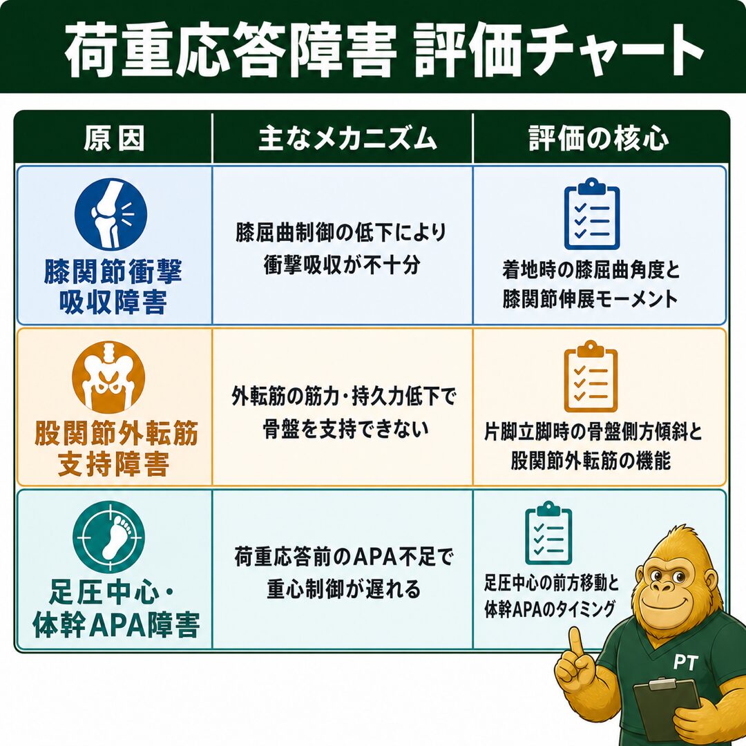 荷重応答 評価チャート