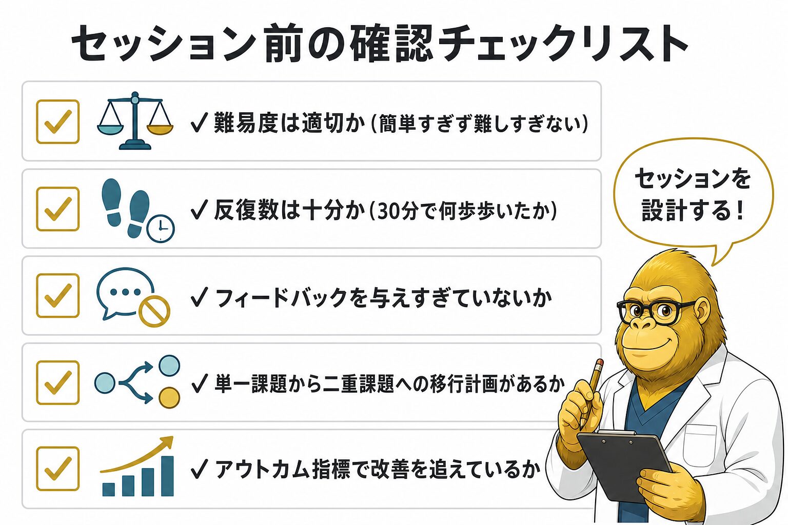 歩行練習課題設計のまとめチャート