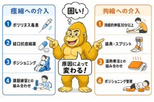 痙縮への介入選択フロー