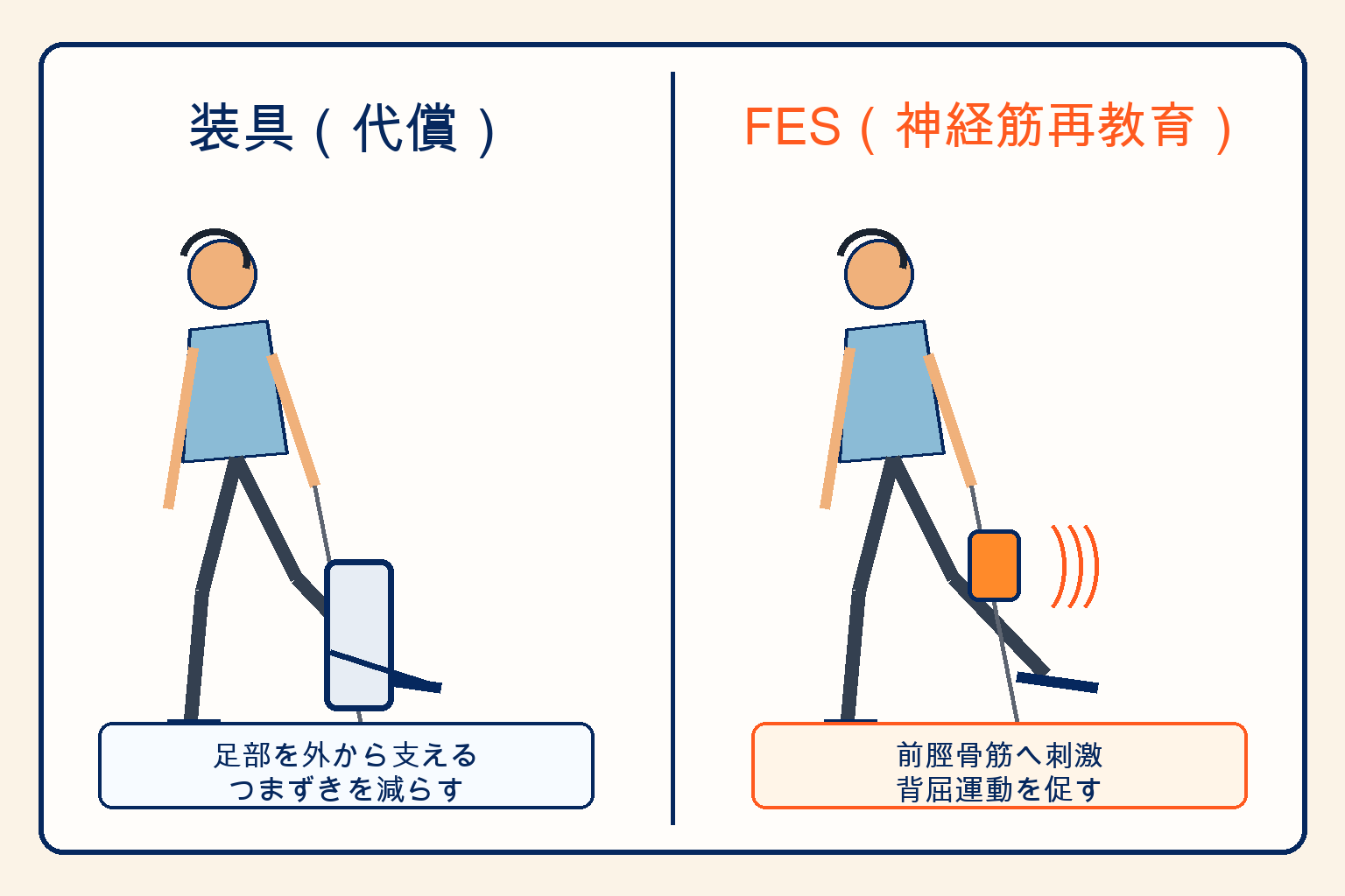 足関節背屈不足への介入：FESとAFOの使い分け