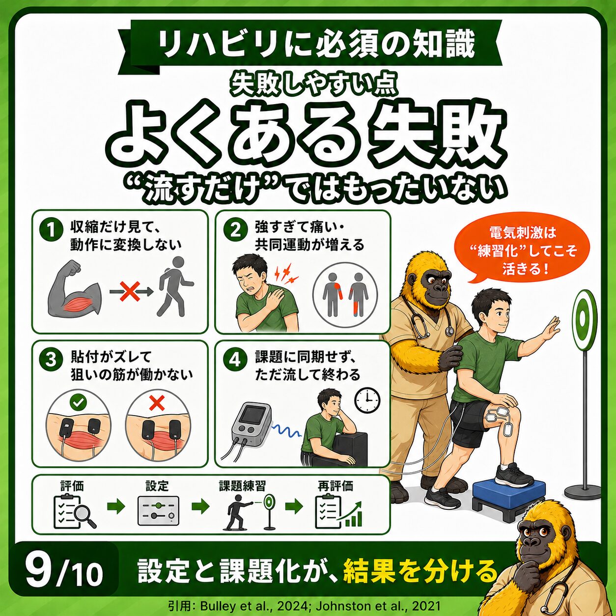 電気刺激のよくある失敗パターンと改善策