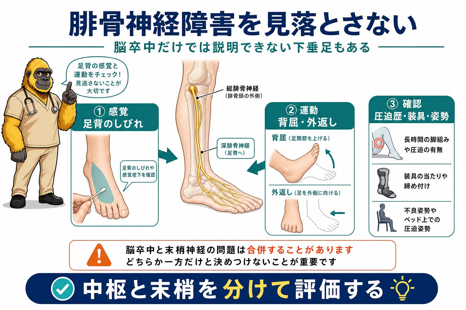 下垂足・内反の評価フロー