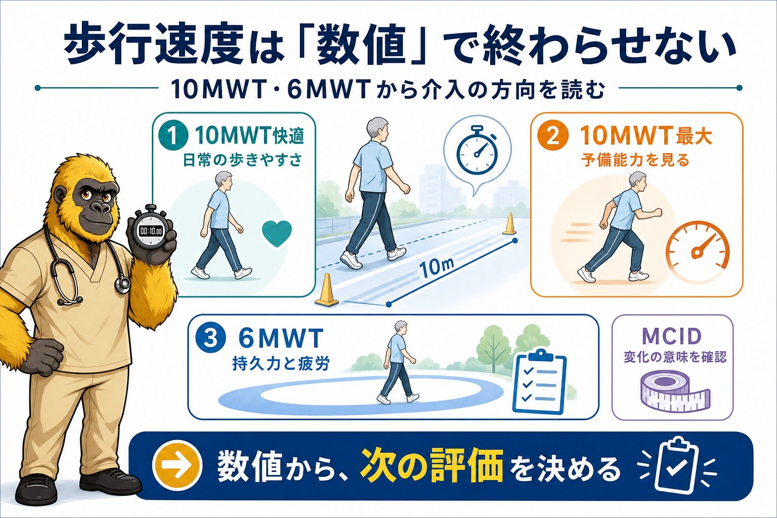 歩行速度評価 まとめチャート