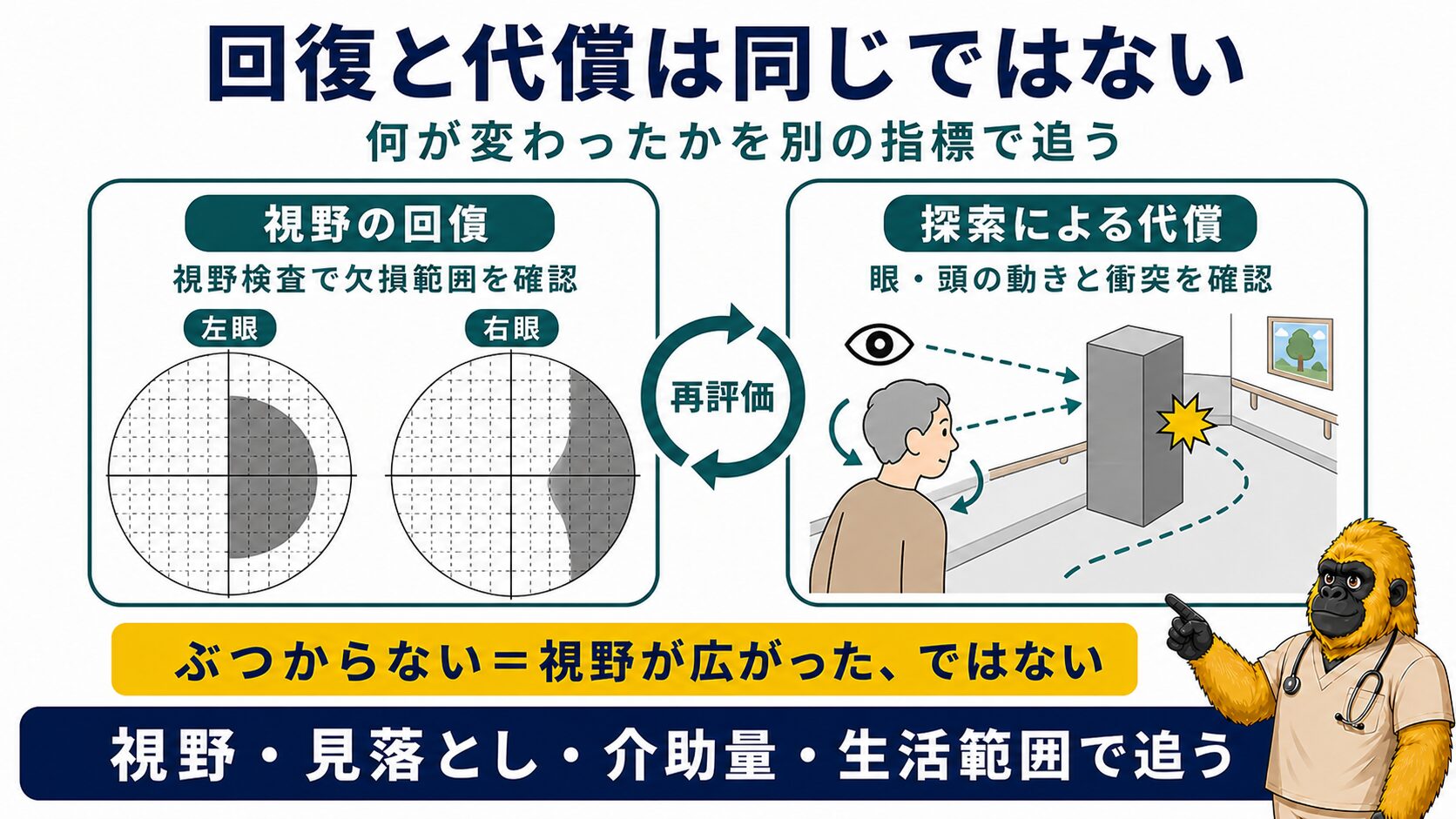 代償・代替・回復を分けて課題を設計する