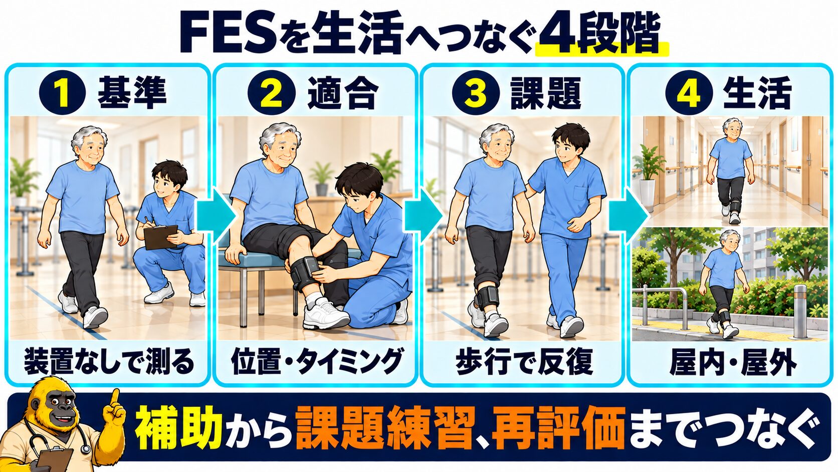 FESを生活へつなぐ四段階